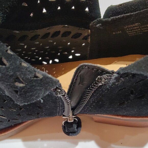 Söfft Brinkley Laser Cut Leather Bootie, BLACK SUEDE, Size 8.5M, NWT - Picture 11 of 16